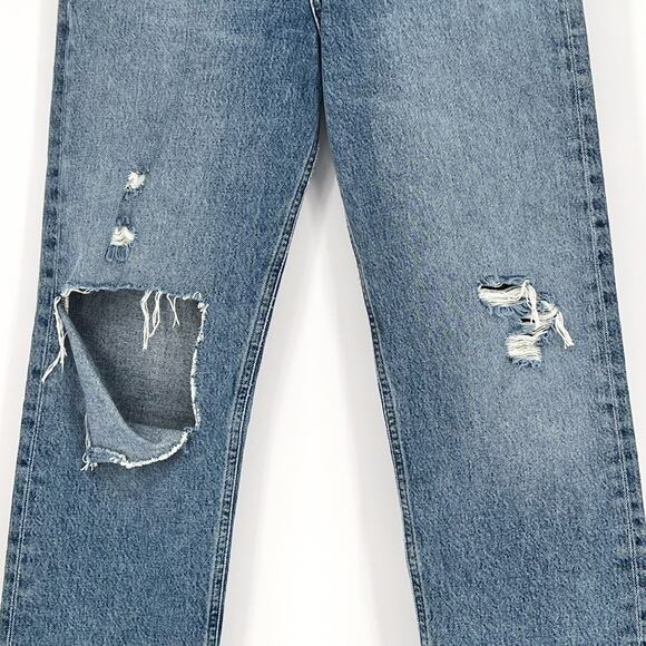 AGOLDE 90s Pinch Waist Straight Jean Lineup Women’s Size 24 High Rise Distressed - Picture 4 of 7